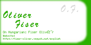 oliver fiser business card